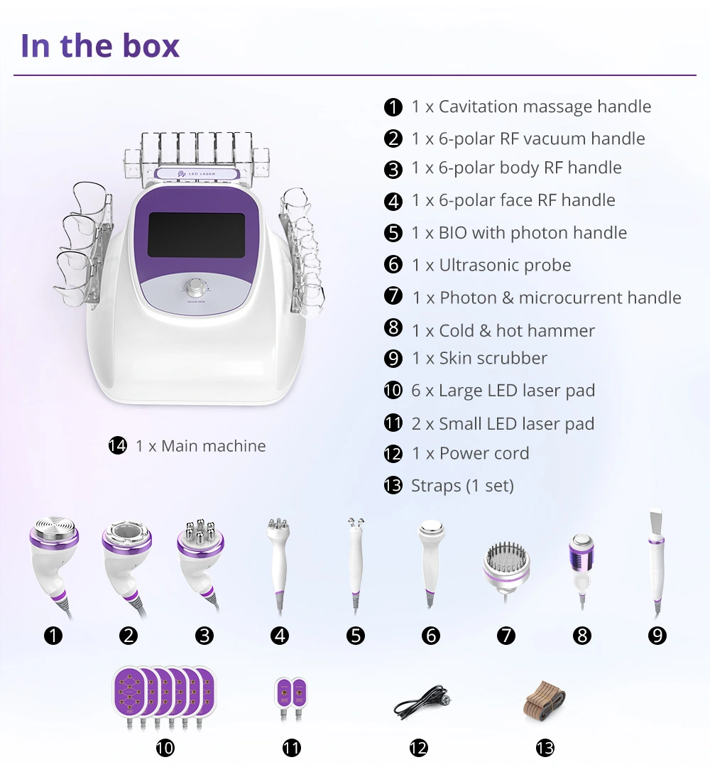 radiofrequency and cavitation machine packge